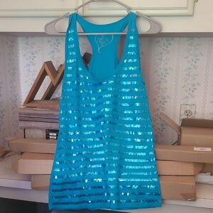 Rue21 Turquoise Tank Top with Heart Detail